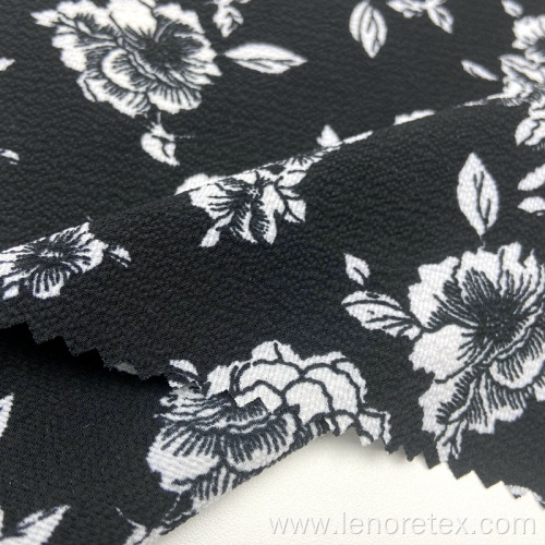 Polyester Spandex Woven Bubble Chiffon Crepe Printed Fabric